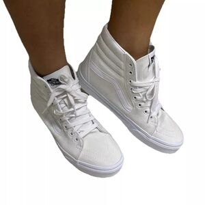 VANS Off The Wall SK8 Hi White High Top Sneakers Unisex Size 9.5/Men's Size 8